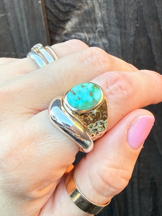Jewelry - 14k Gold Turquoise Signet Ring